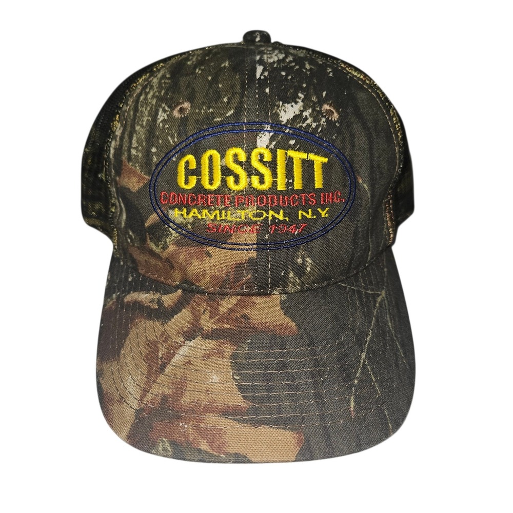 Port Authority VTG Cossitt Concrete Trucker Hat Camo Mesh Back Cap Sz OSFA